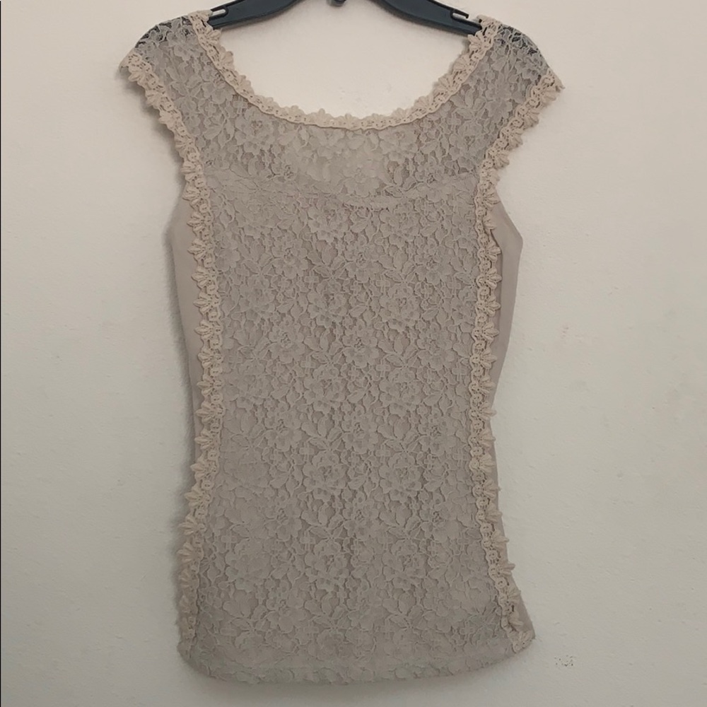 Express beige lace top - Picture 9 of 13